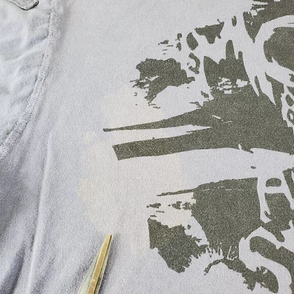 Black Label Premium Mens Shirt Mesn 4X Gray Studded Embroidered Short Sleeve - Picture 2 of 12